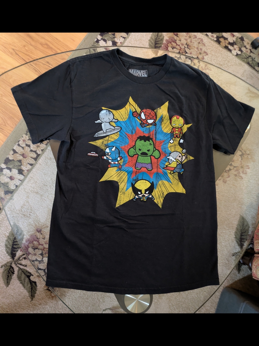3/$12 - Marvel Superhero Black Graphic Tee
